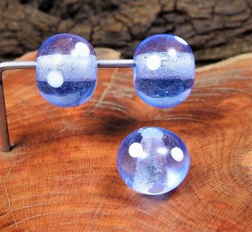 pale light blue dotted bead