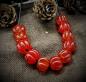Preview: Perlenset rot transparent 10 + 1