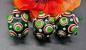 Preview: eye bead emerald green, white, red
