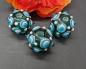 Preview: eye bead Sea green white