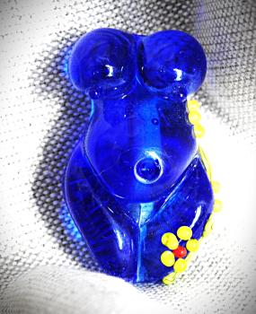 Glassfrau Blau