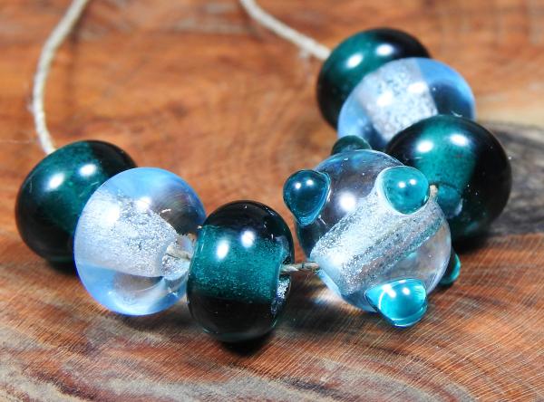 bead set petrol aquamarin