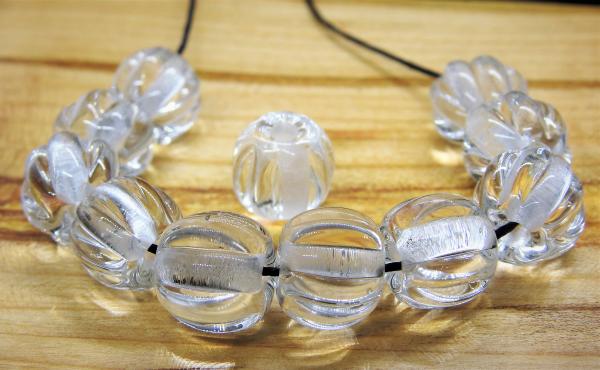 clear melon bead set 10 + 1