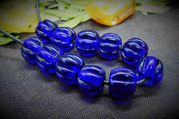 cobalt blue bead set 10 + 1