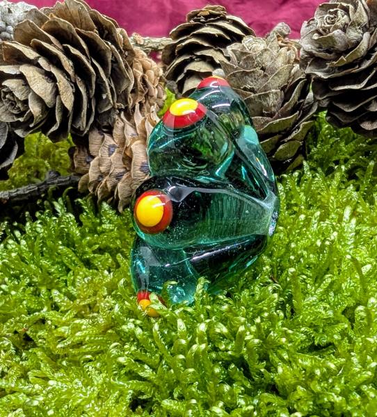 Amulettperle Waldglas