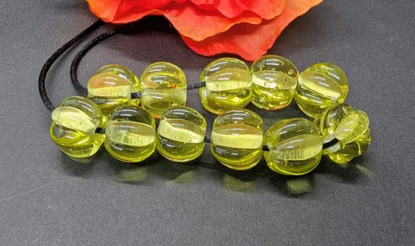 bead set 10 + 1 apple yellow transparent