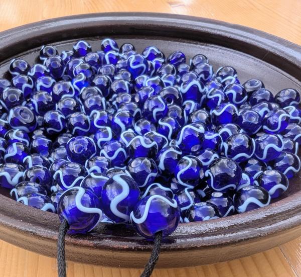 Perle Haithabu blau
